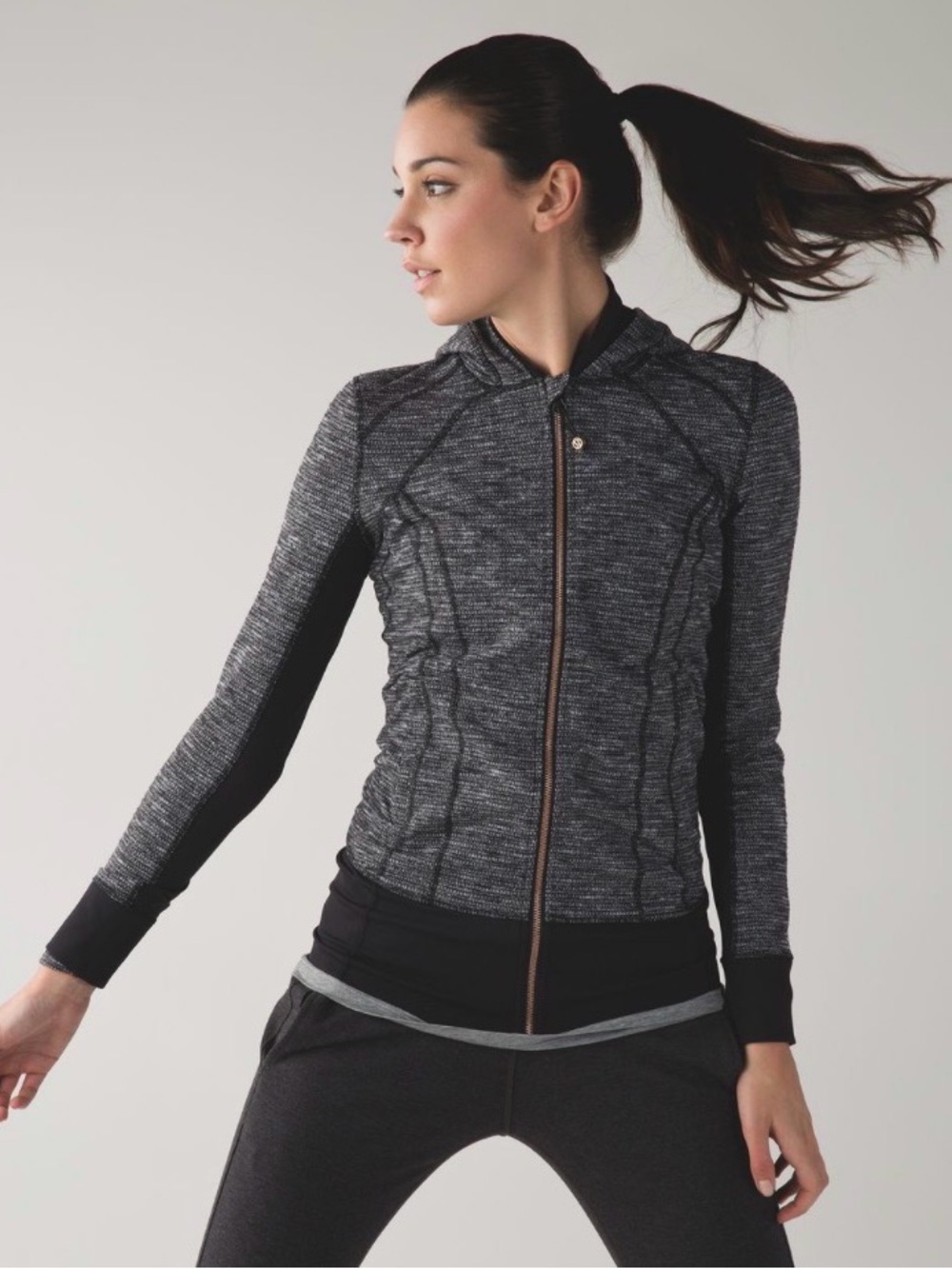 LULULEMON EUC SIZE 12 DAILY PRACTICE JACKET/ Coco Pique